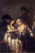 Francisco de goya y Lucientes Majas on a Balcony china oil painting reproduction